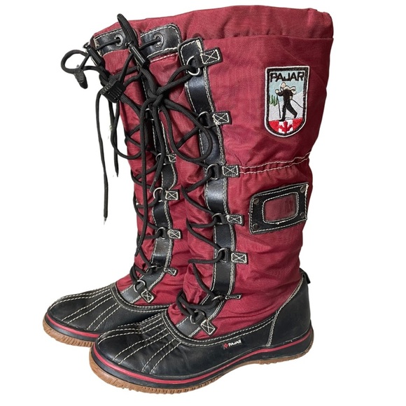 Pajar Red and Black Winter Boots - Picture 2 of 13